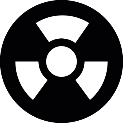 Radiation Hazard Symbol in Black