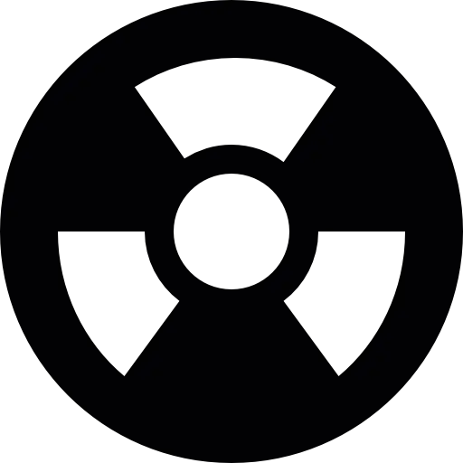 Radiation Hazard Symbol in Black
