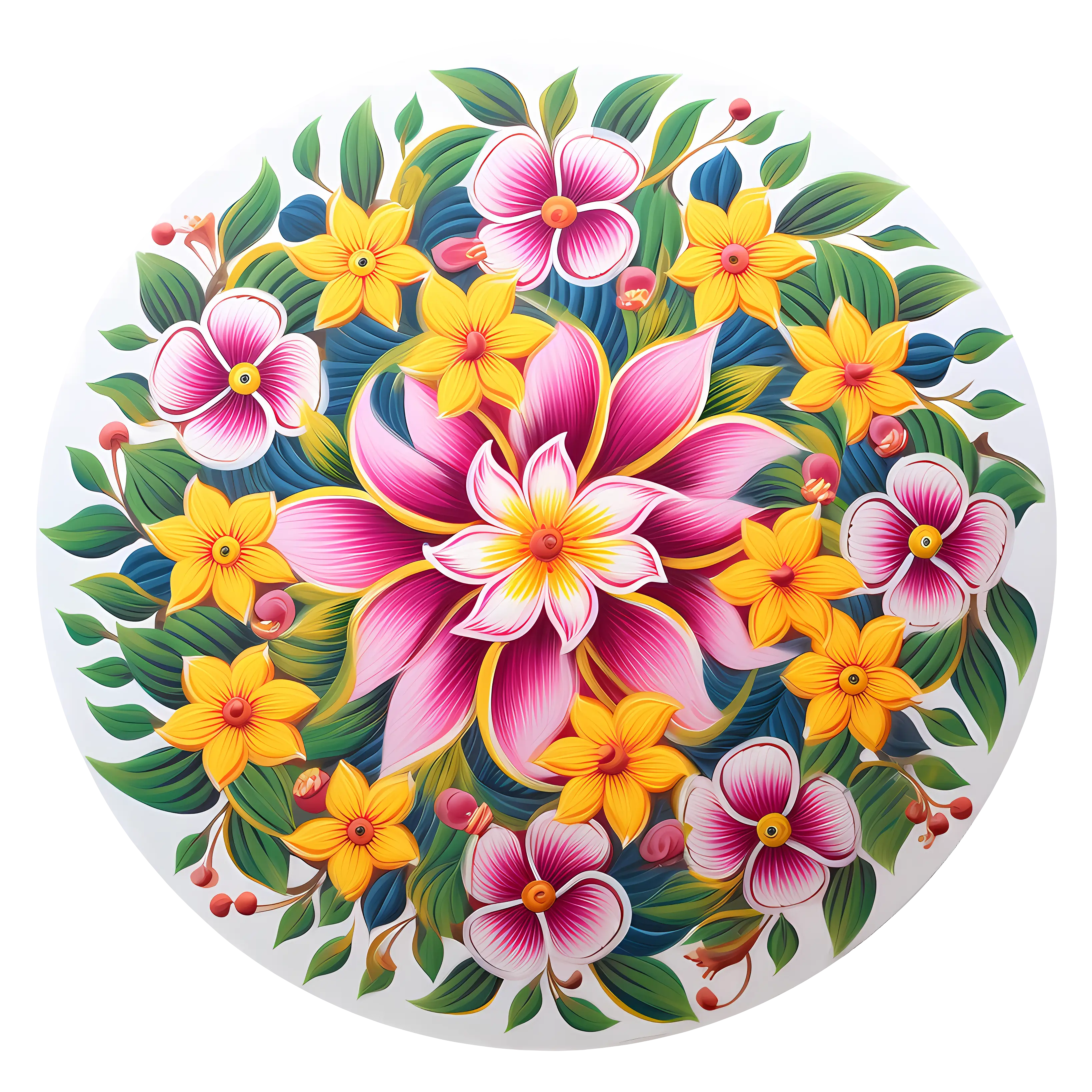 Vibrant Floral Pattern Artwork