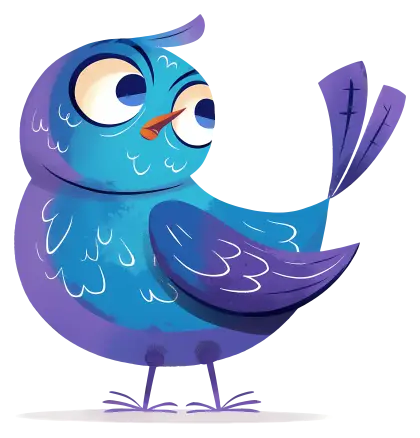 Colorful Cartoon Bird