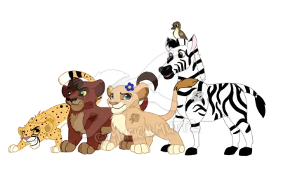 Group of Cartoon Animals