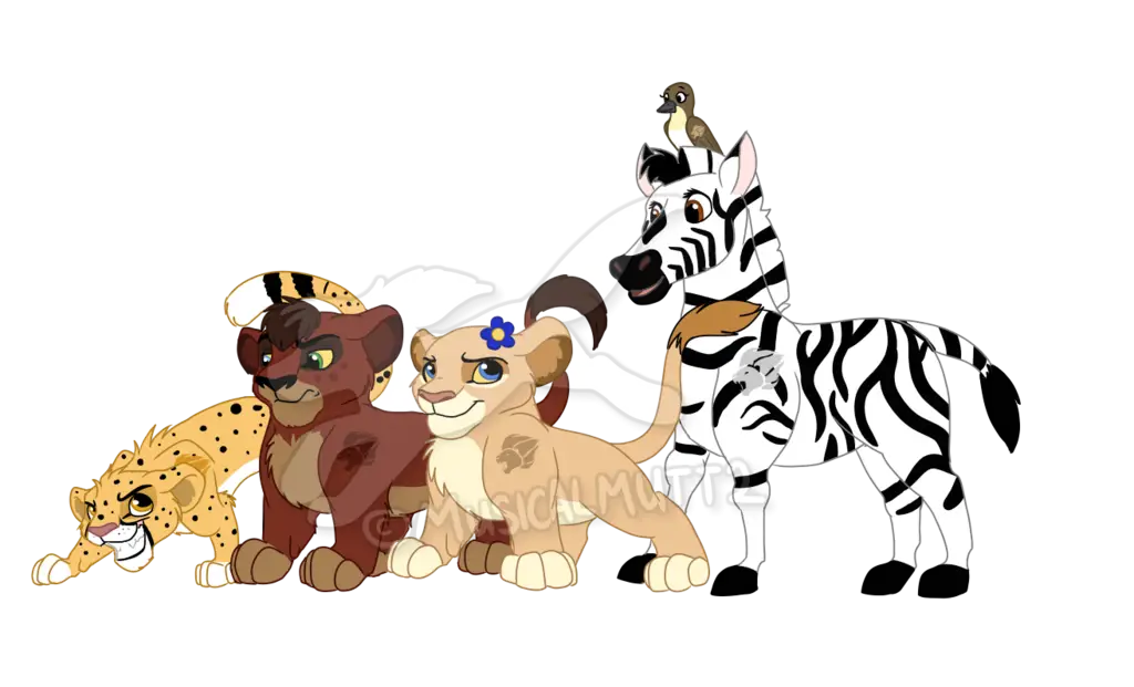 Group of Cartoon Animals
