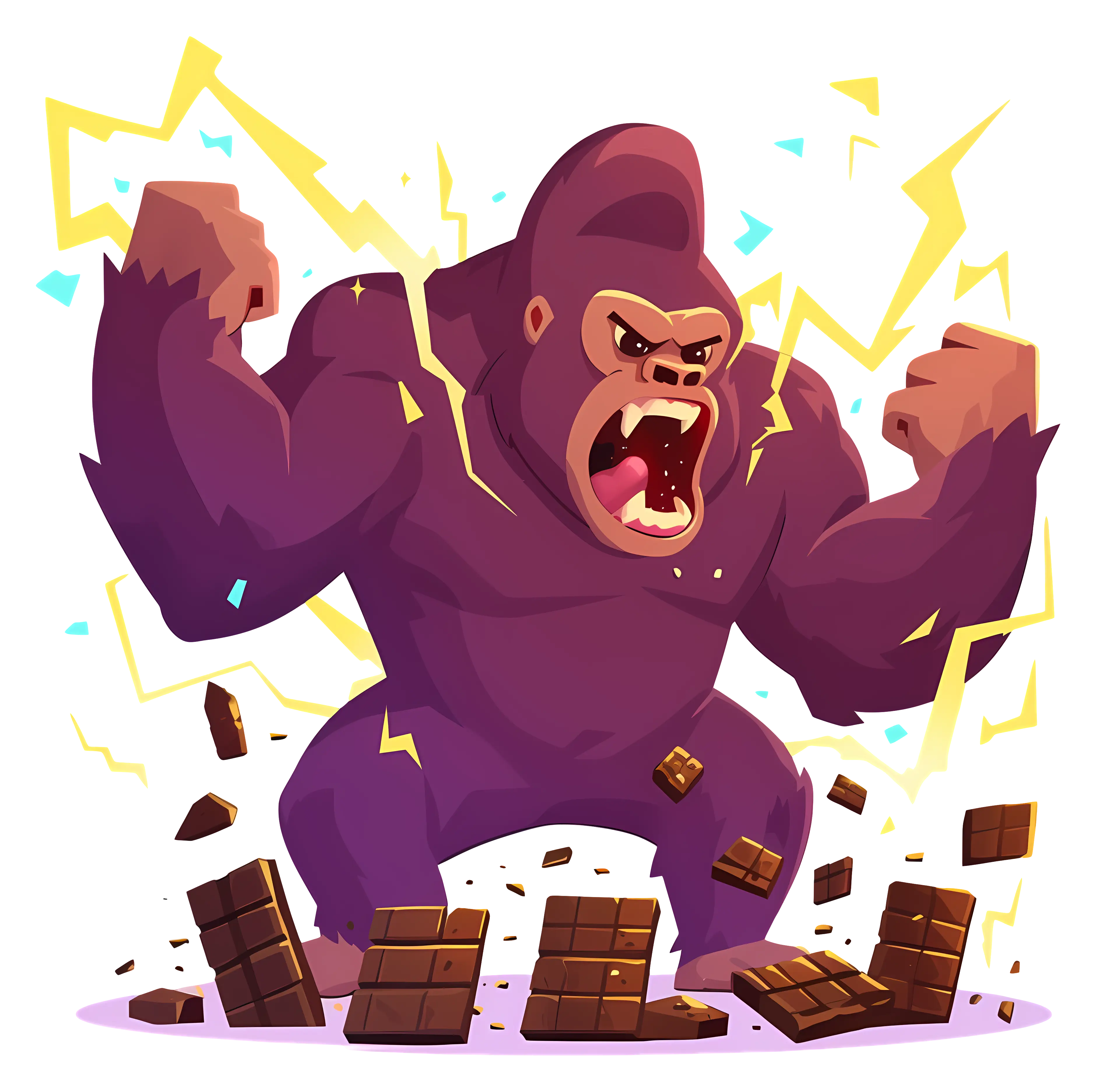 Angry Gorilla with Chocolate
