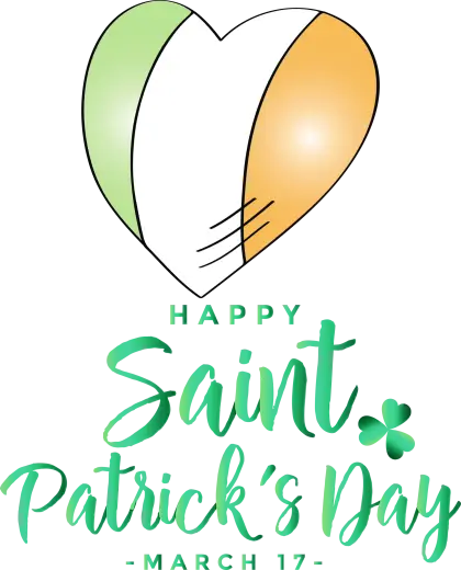 Happy Saint Patrick&#039;s Day Heart Design