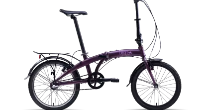 Compact Purple Folding Bike for Easy Commuting