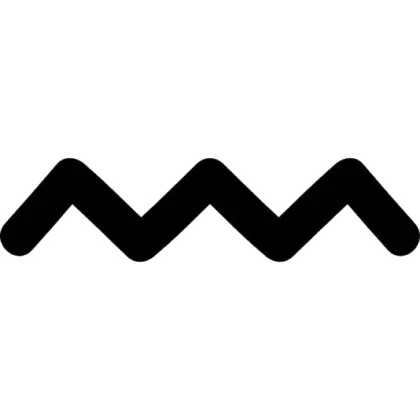 Zigzag Black Line Symbol for Design Concepts