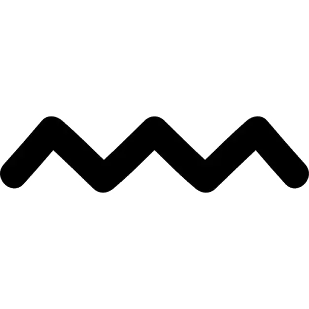 Zigzag Black Line Symbol for Design Concepts