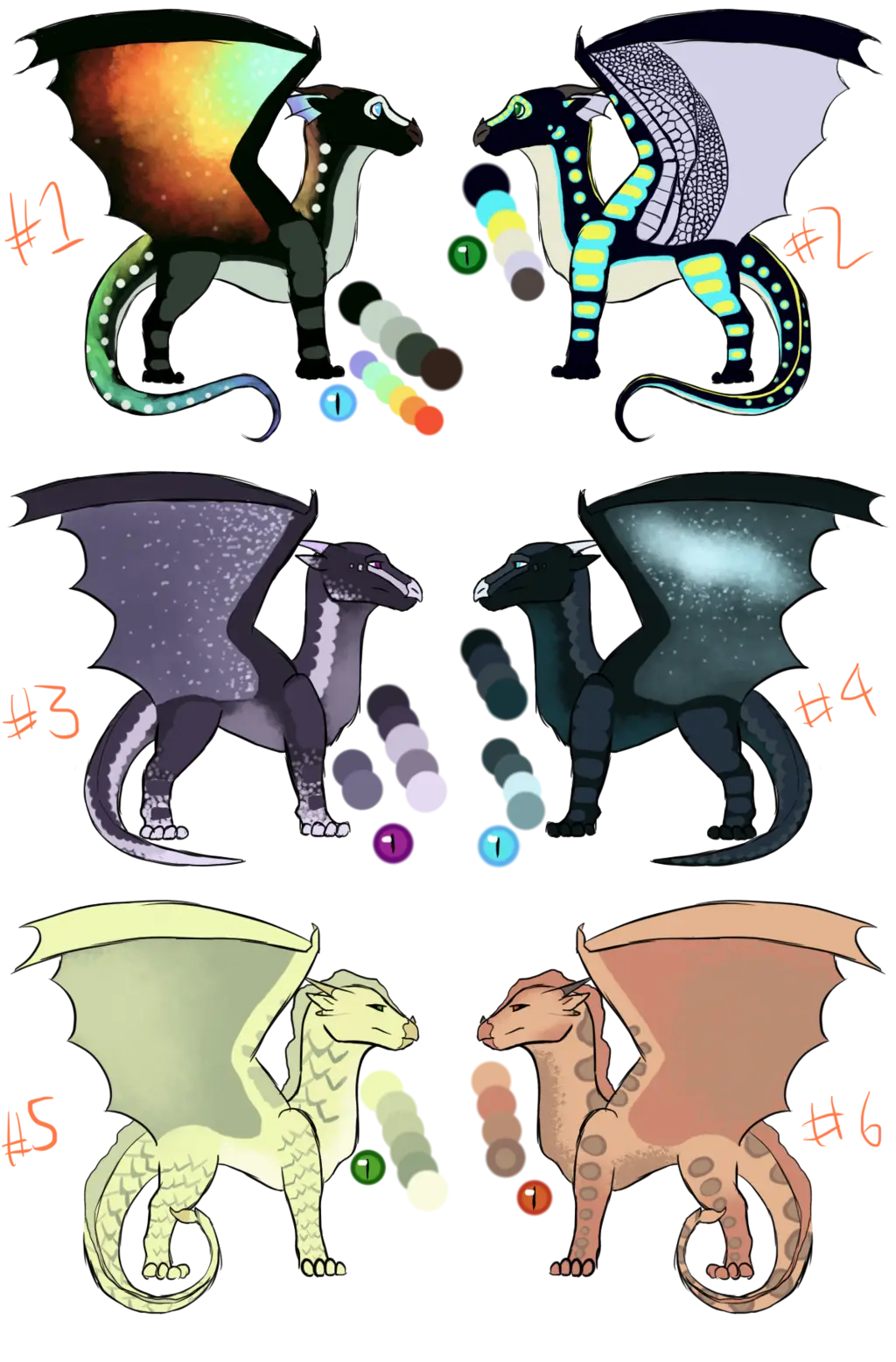 Colorful Dragon Illustrations