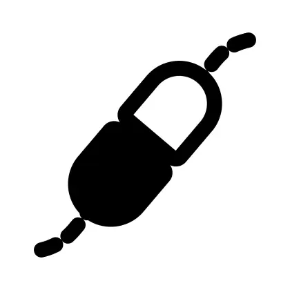 Black Secure Lock Icon Illustration