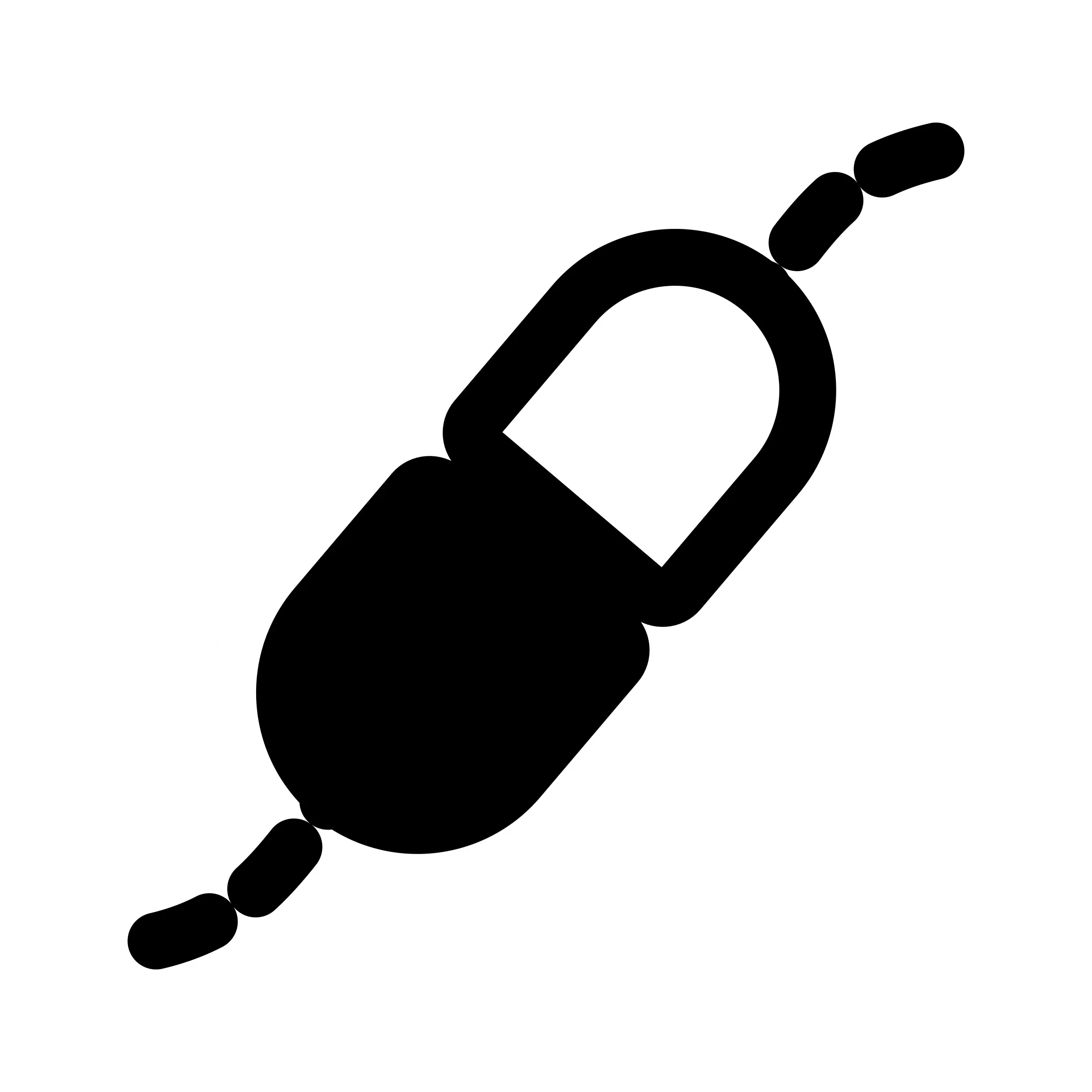 Black Secure Lock Icon Illustration