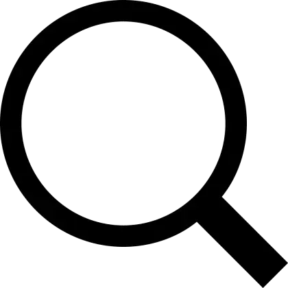 Black Magnifying Glass Icon