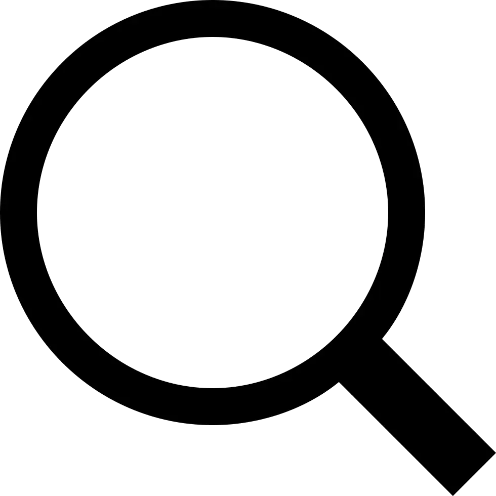 Black Magnifying Glass Icon