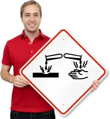 Corrosive Chemical Warning Sign