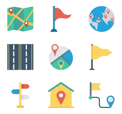 Map and Location Icons