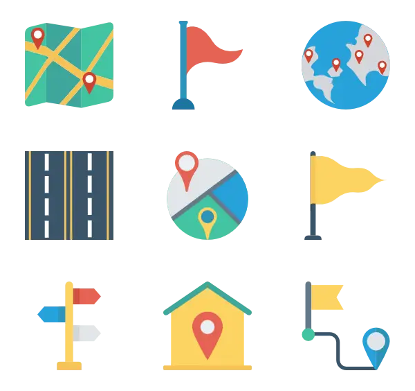 Map and Location Icons
