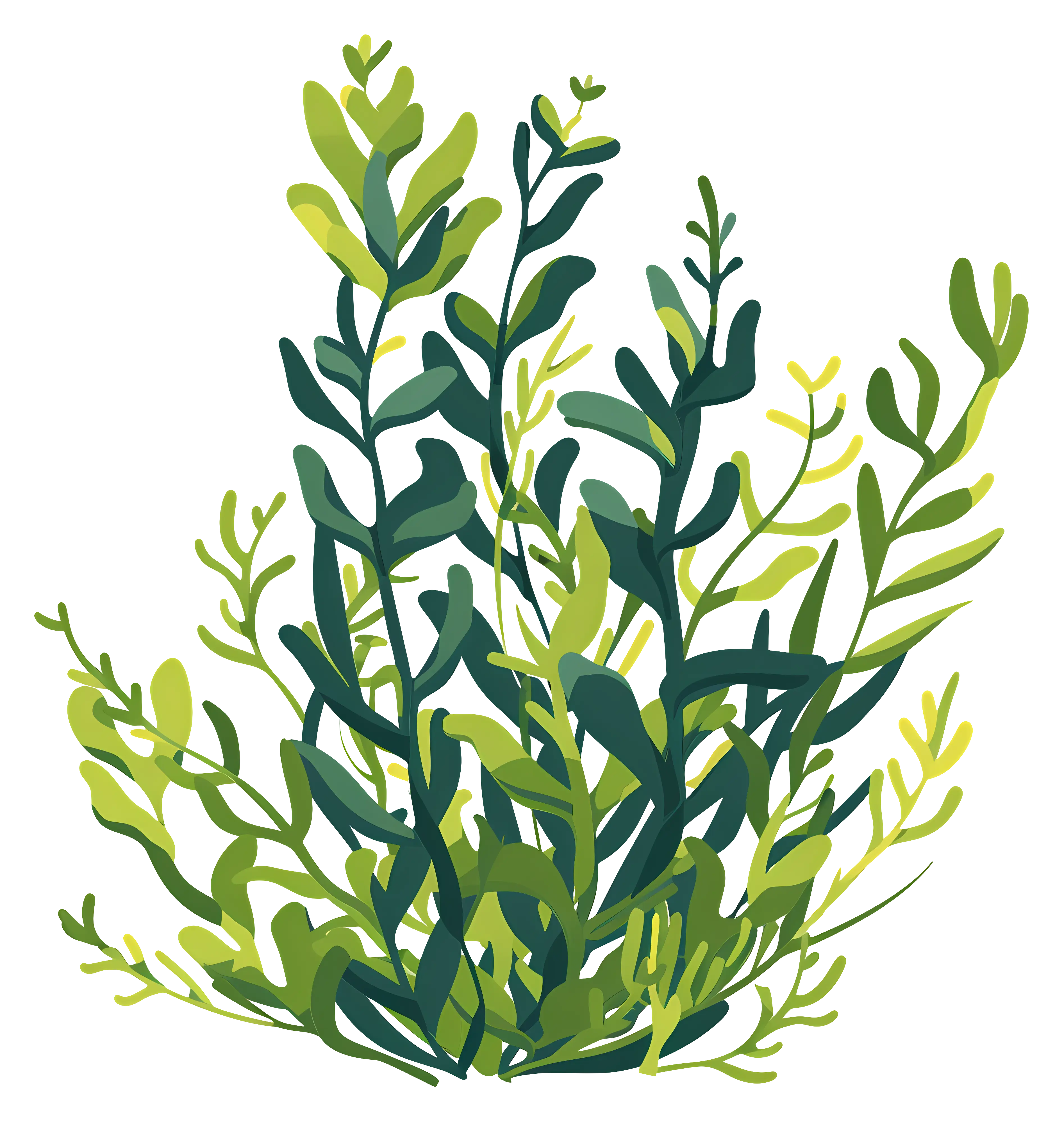 Green Leafy Plants Illustration
