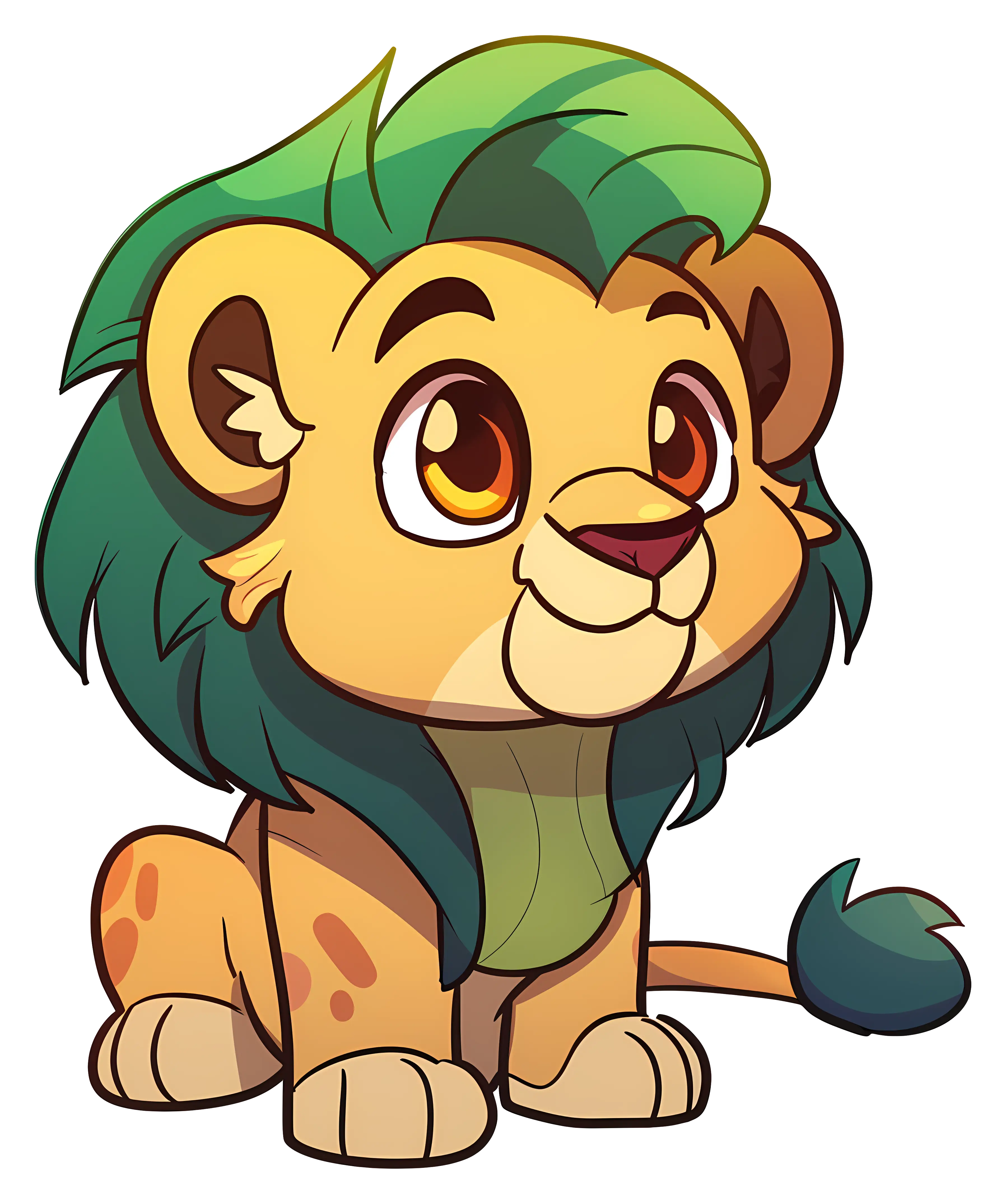 Cartoon Lion Cub Illustration