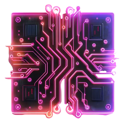 Neon Circuit Board