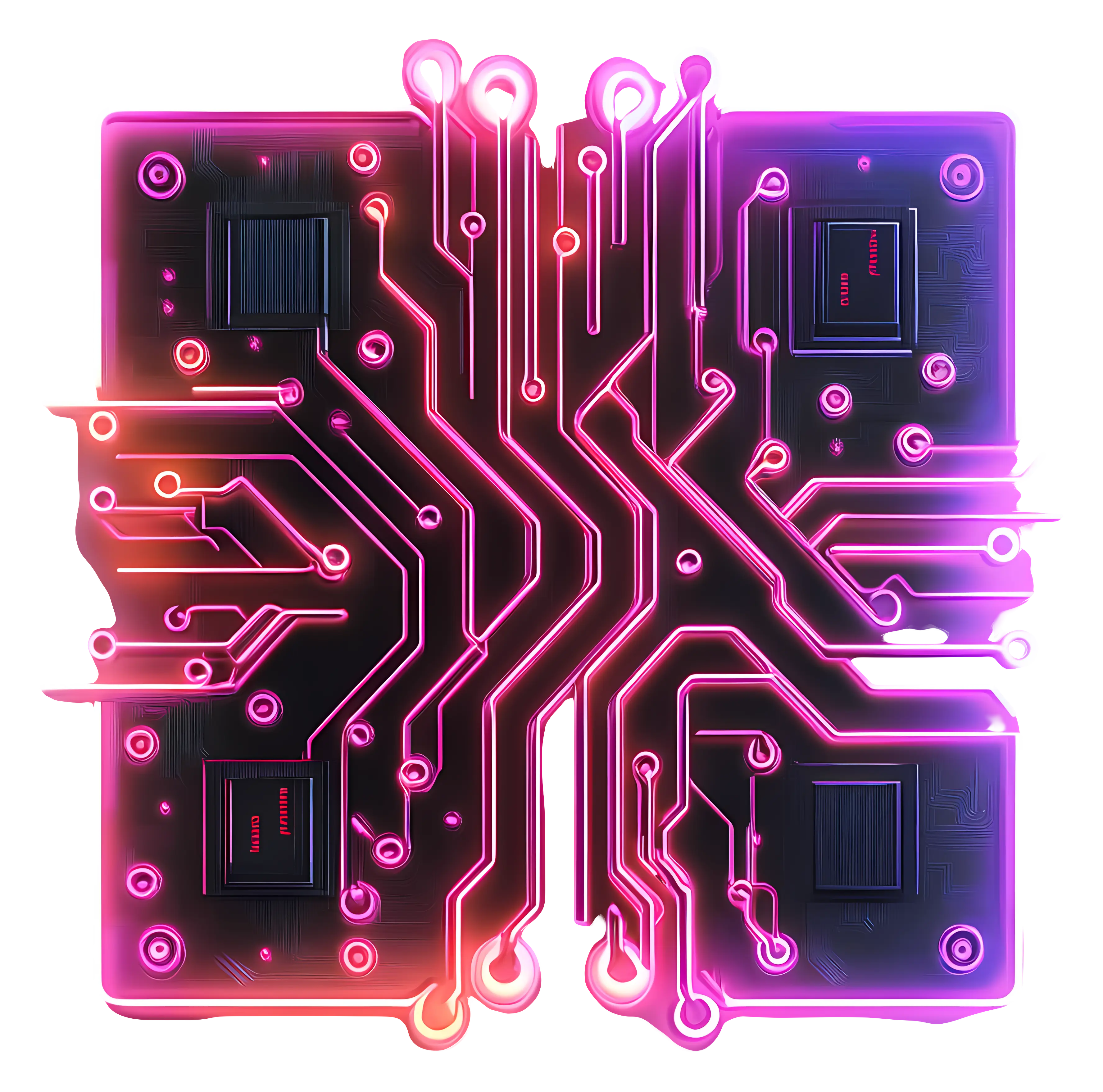 Neon Circuit Board