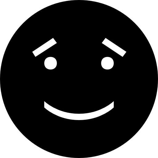 Black Smiling Face Icon
