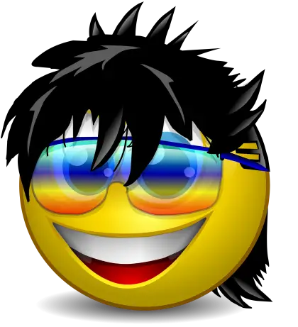 Cool Emoji with Sunglasses and Hair