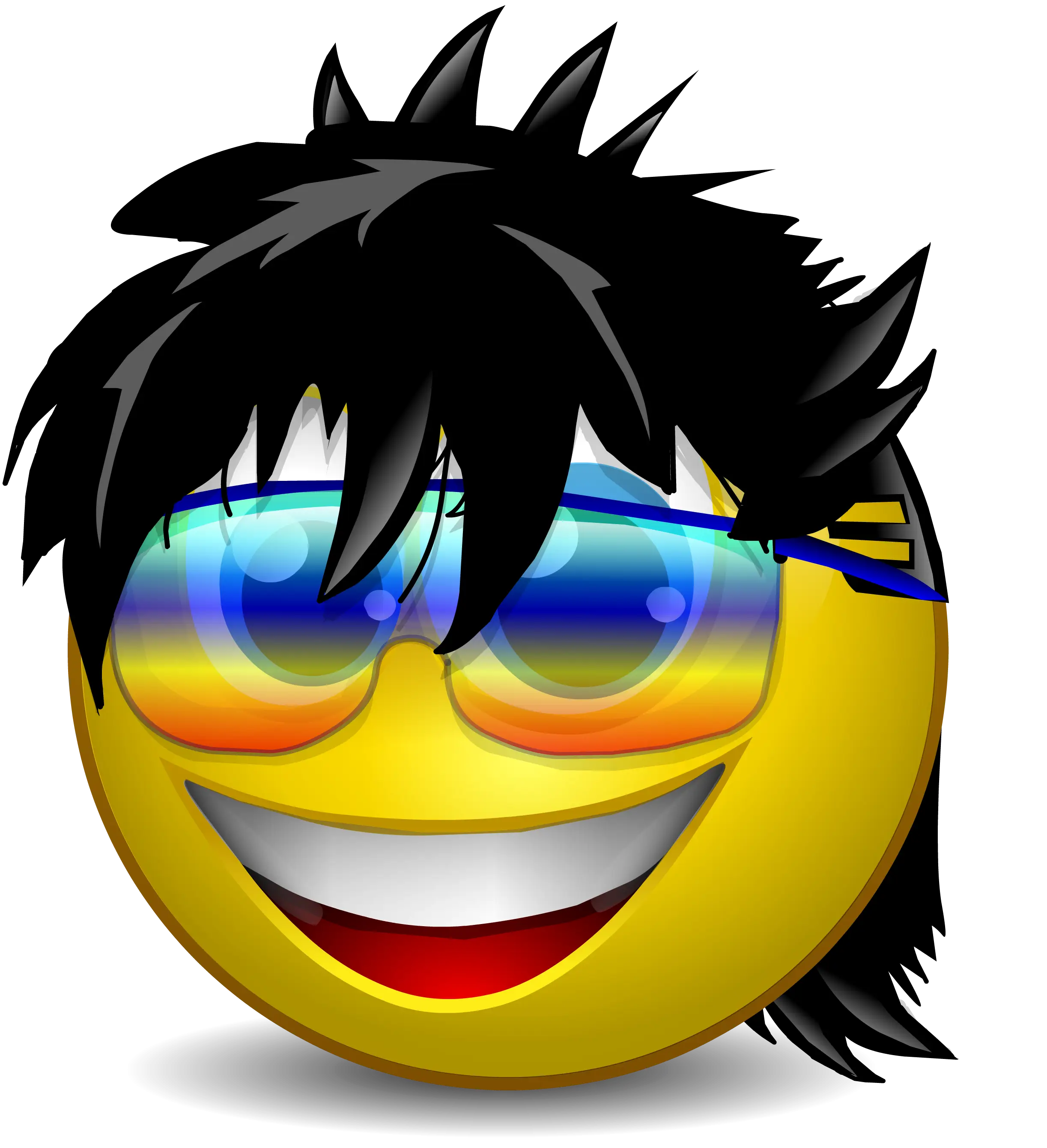 Cool Emoji with Sunglasses and Hair