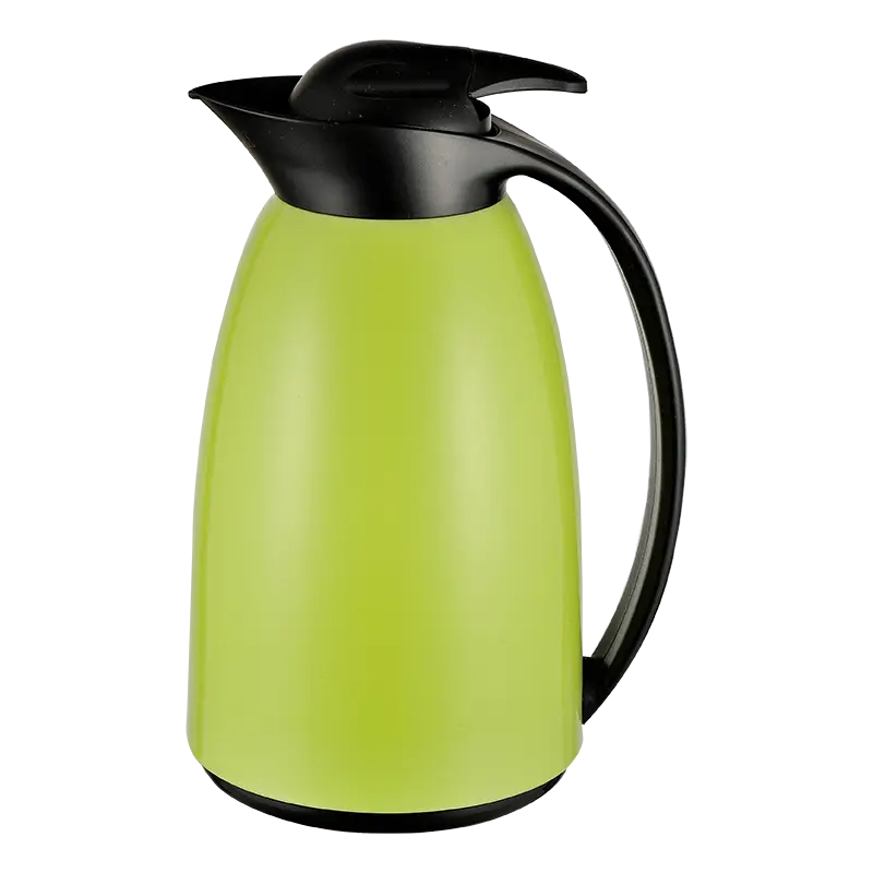 Green Thermos Flask with Black Handle