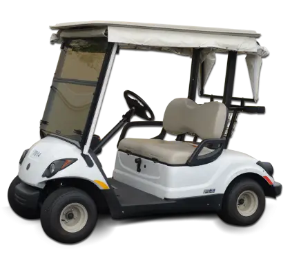 Compact White Golf Cart for Leisure