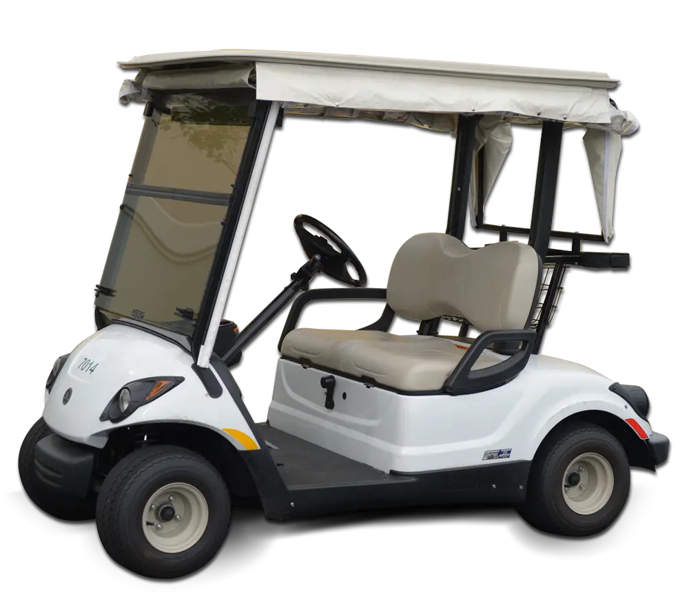 Compact White Golf Cart for Leisure