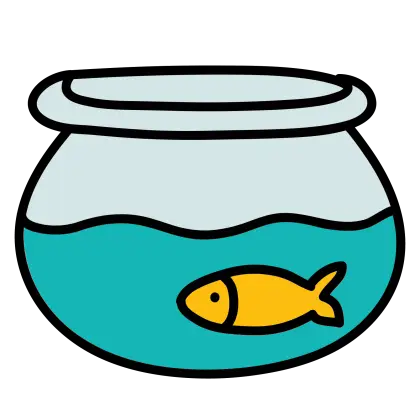 Cute Goldfish in a Bowl