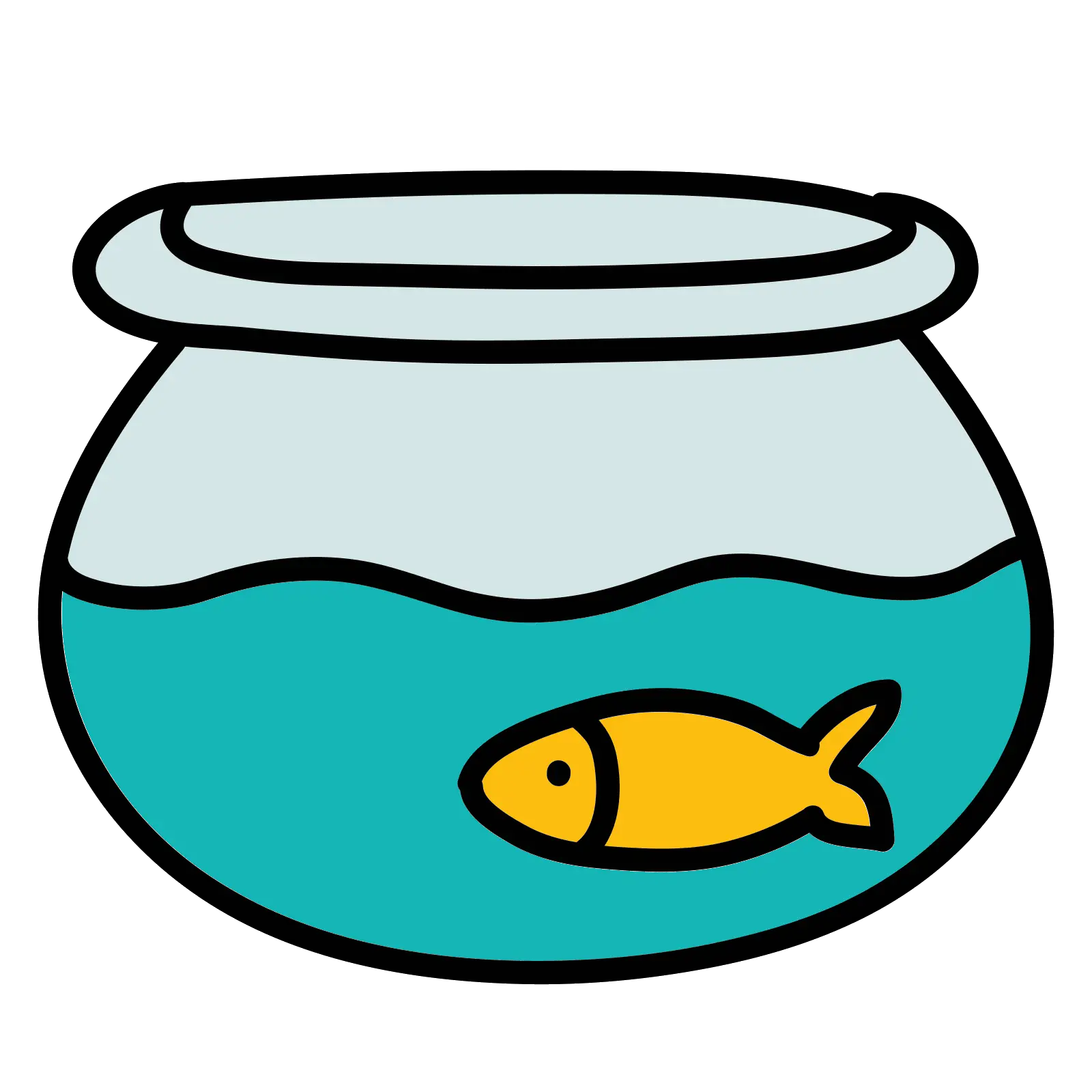 Cute Goldfish in a Bowl