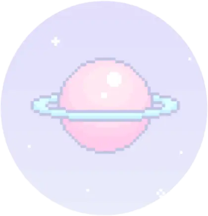 Cute Pink Planet with Rings