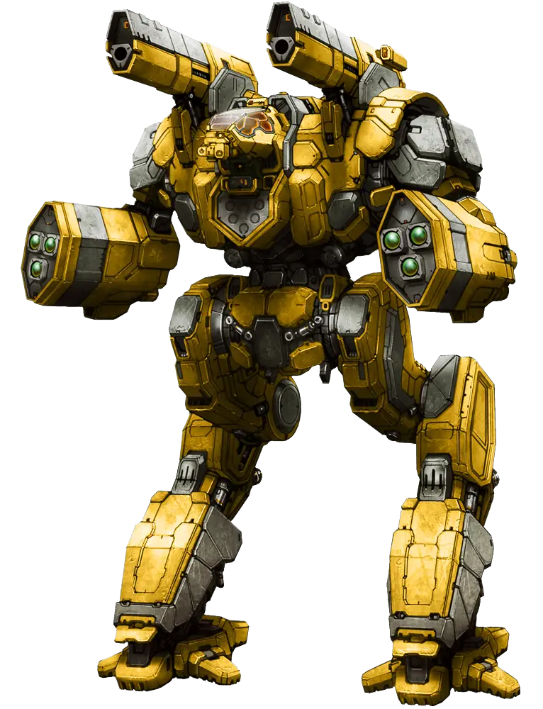 Yellow Futuristic Robot with Advanced Detailing