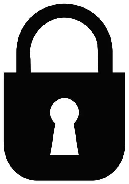 Black Lock Symbol for Security