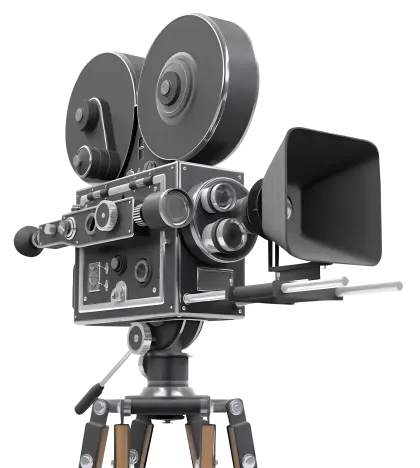 Vintage Film Camera on Tripod