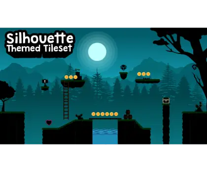 Silhouette Themed Tileset for Games