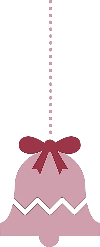 Pink Bell Decoration with Ribbon