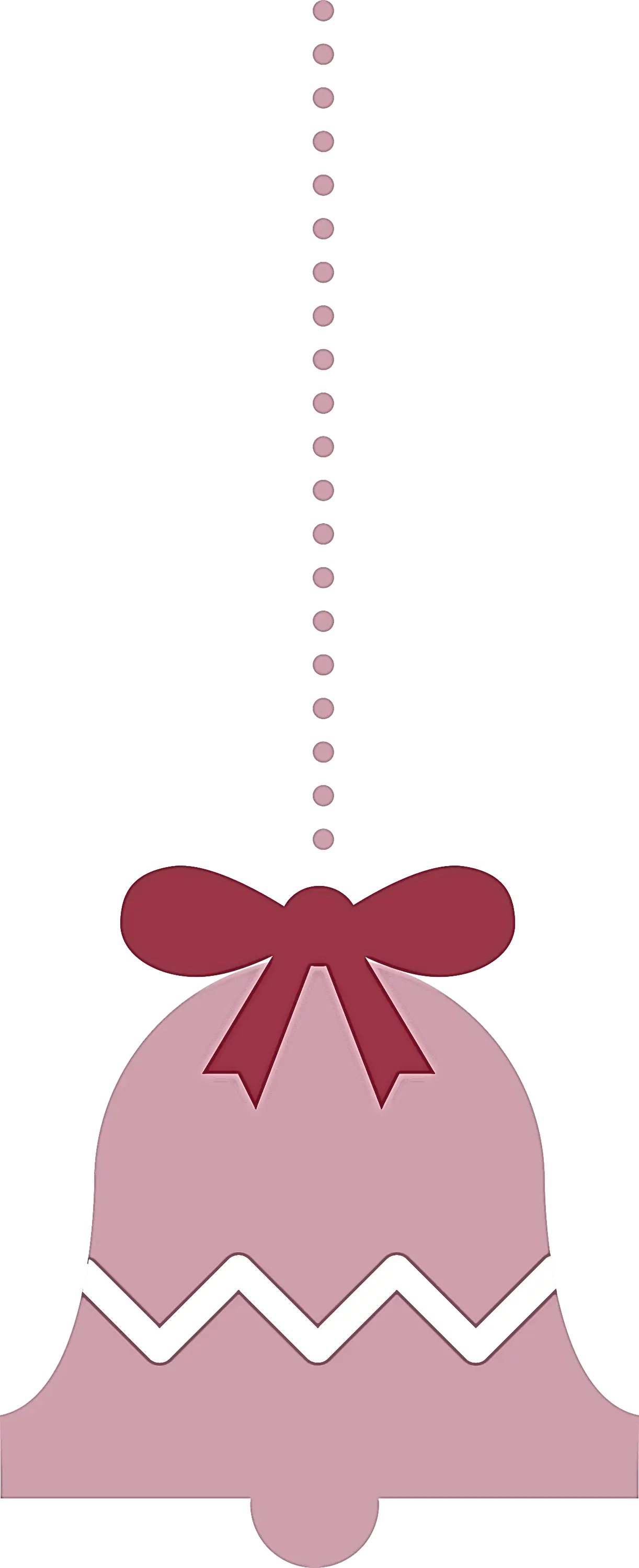 Pink Bell Decoration with Ribbon