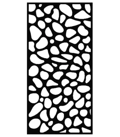 Black Abstract Pattern of Irregular Shapes