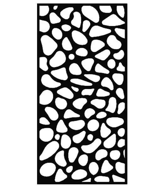 Black Abstract Pattern of Irregular Shapes