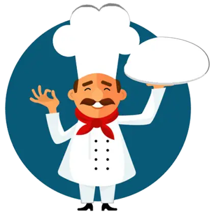 Cartoon Chef Character with OK Gesture