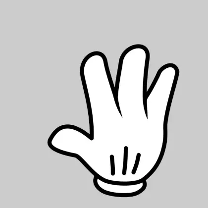 Cartoon Hand Making Gesture