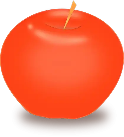 Shiny Red Apple Illustration