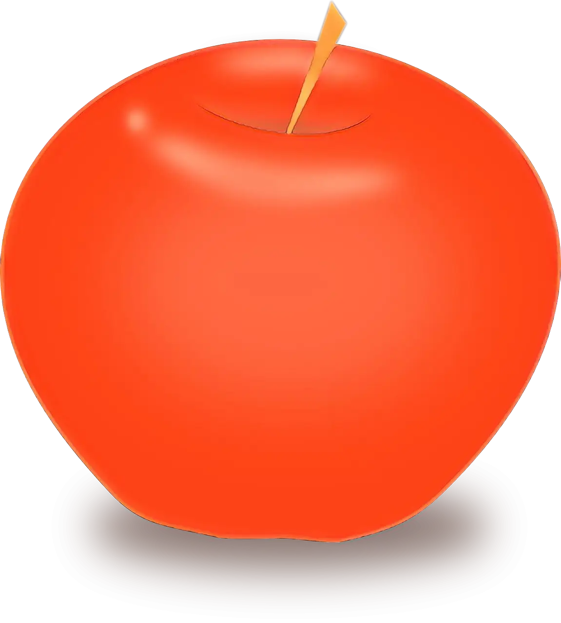 Shiny Red Apple Illustration