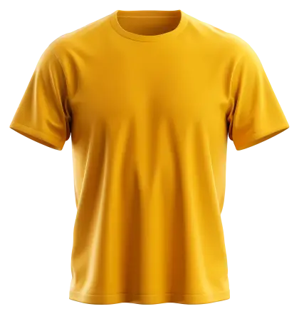 Plain Yellow Casual T-Shirt