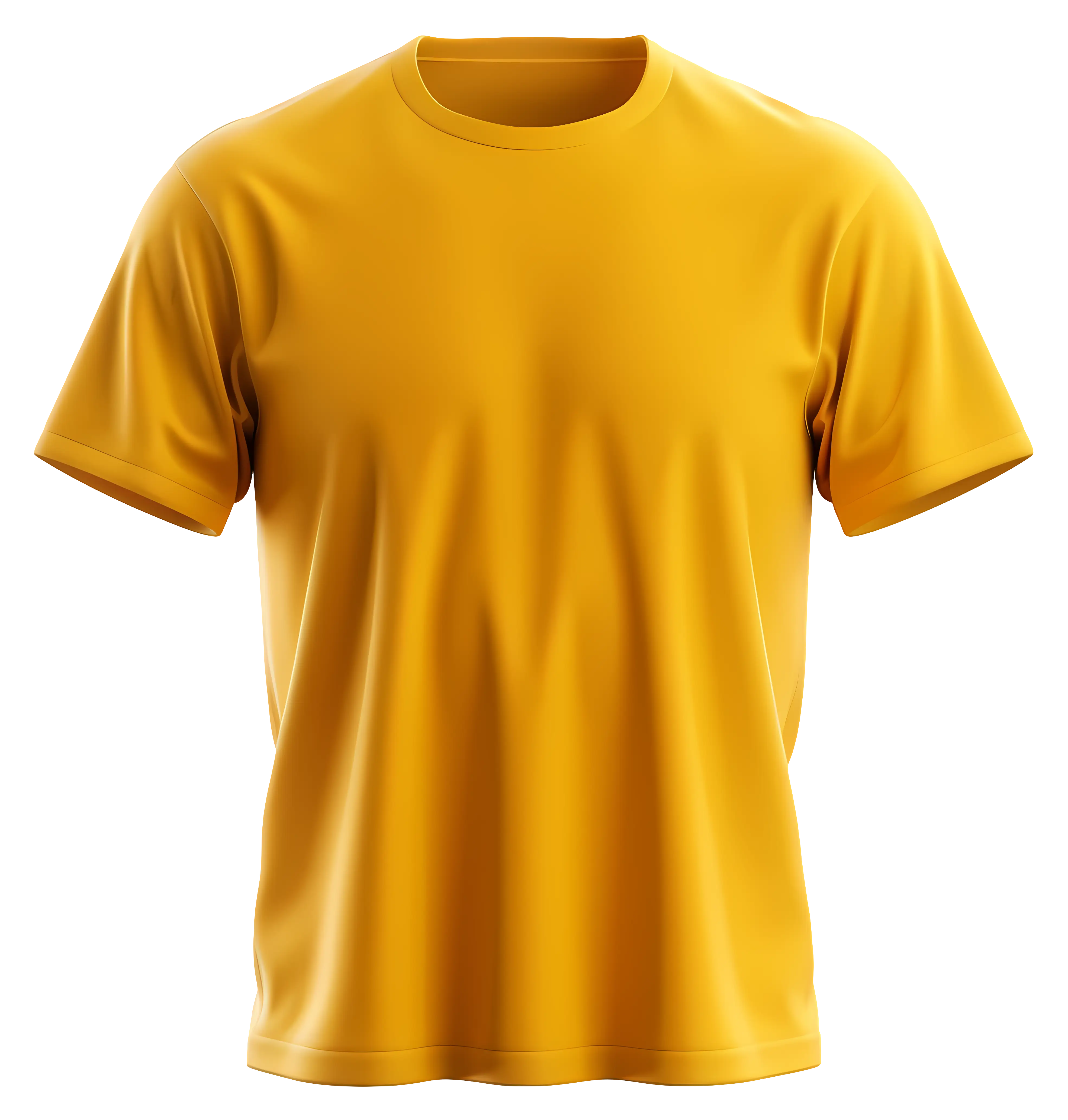 Plain Yellow Casual T-Shirt