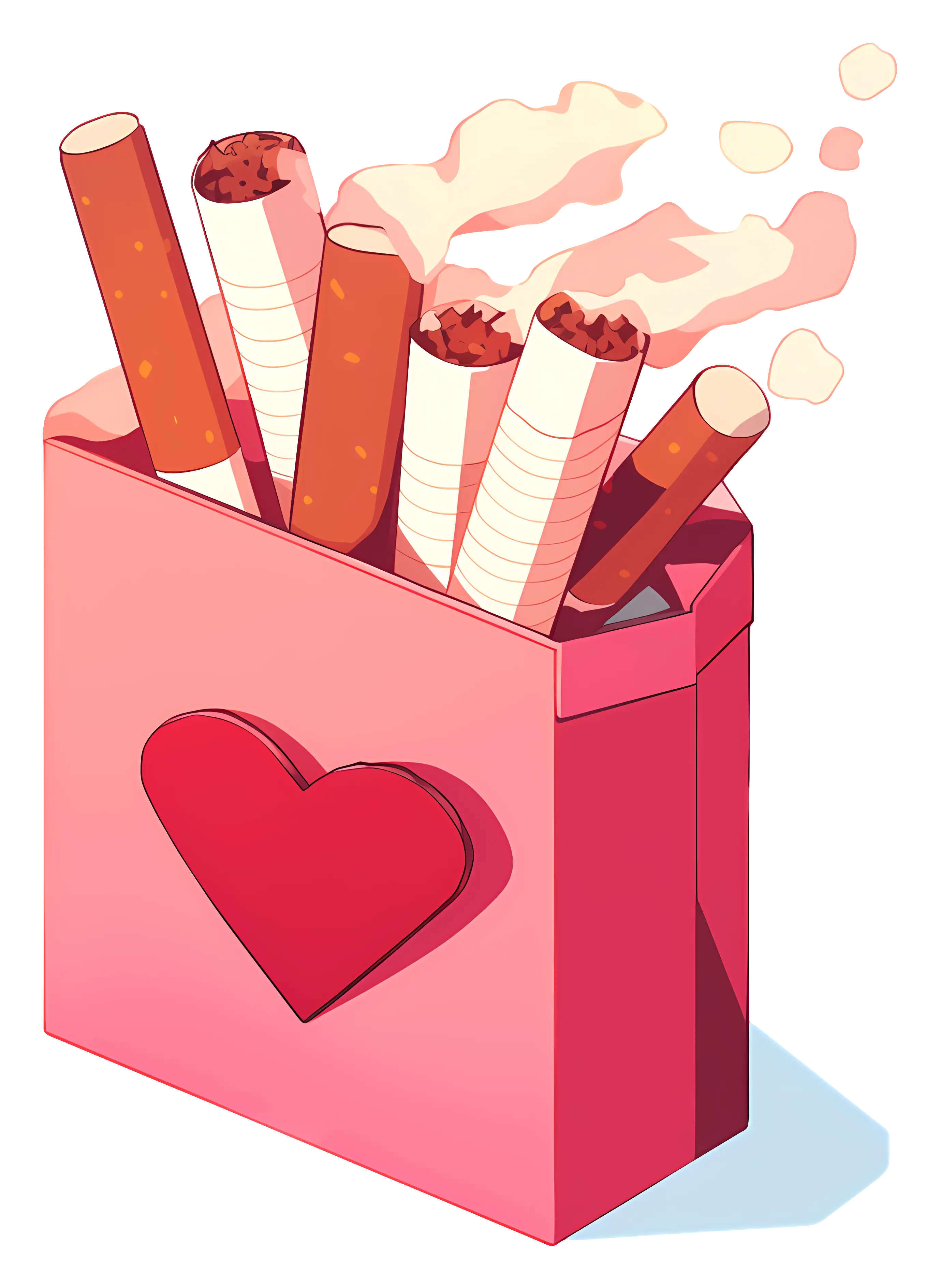 Cigarette Pack with Heart Design