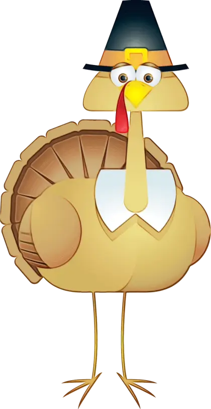 Cartoon Turkey Character for Thanksgiving
