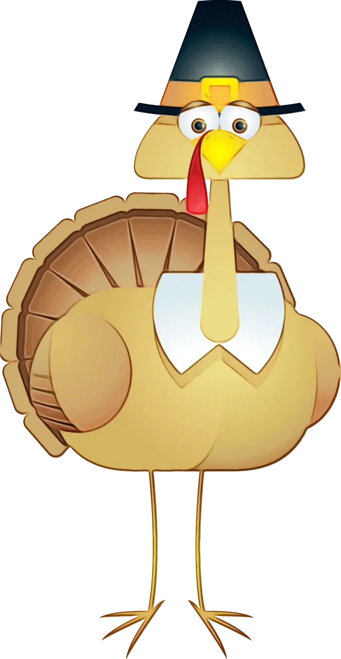 Cartoon Turkey Character for Thanksgiving