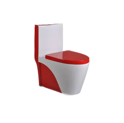 Stylish Red and White Toilet Design